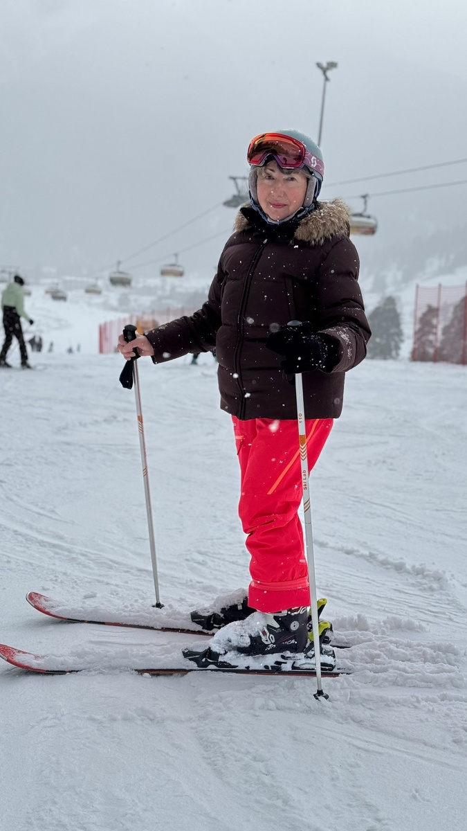 Мама на трассе "Сириус" в Архызе