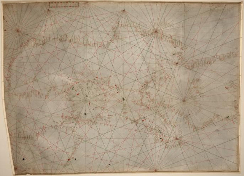 Морская карта Пьетро Весконте 1311 года из восточного Средиземноморья. Фото: Библиотека конгресса, https://www.loc.gov/item/2003630429/