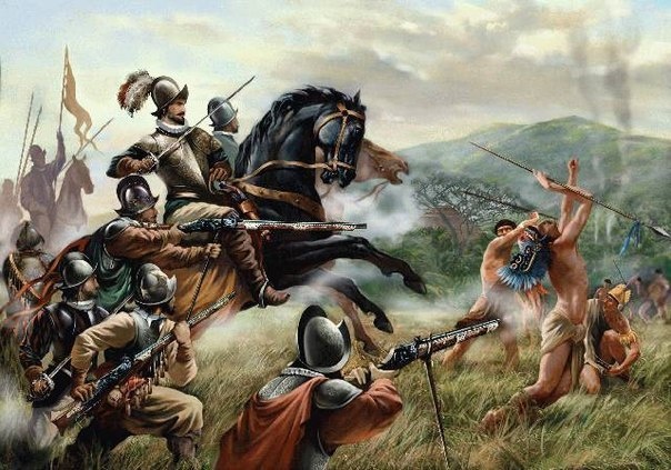 Конкистадоры против индейцев