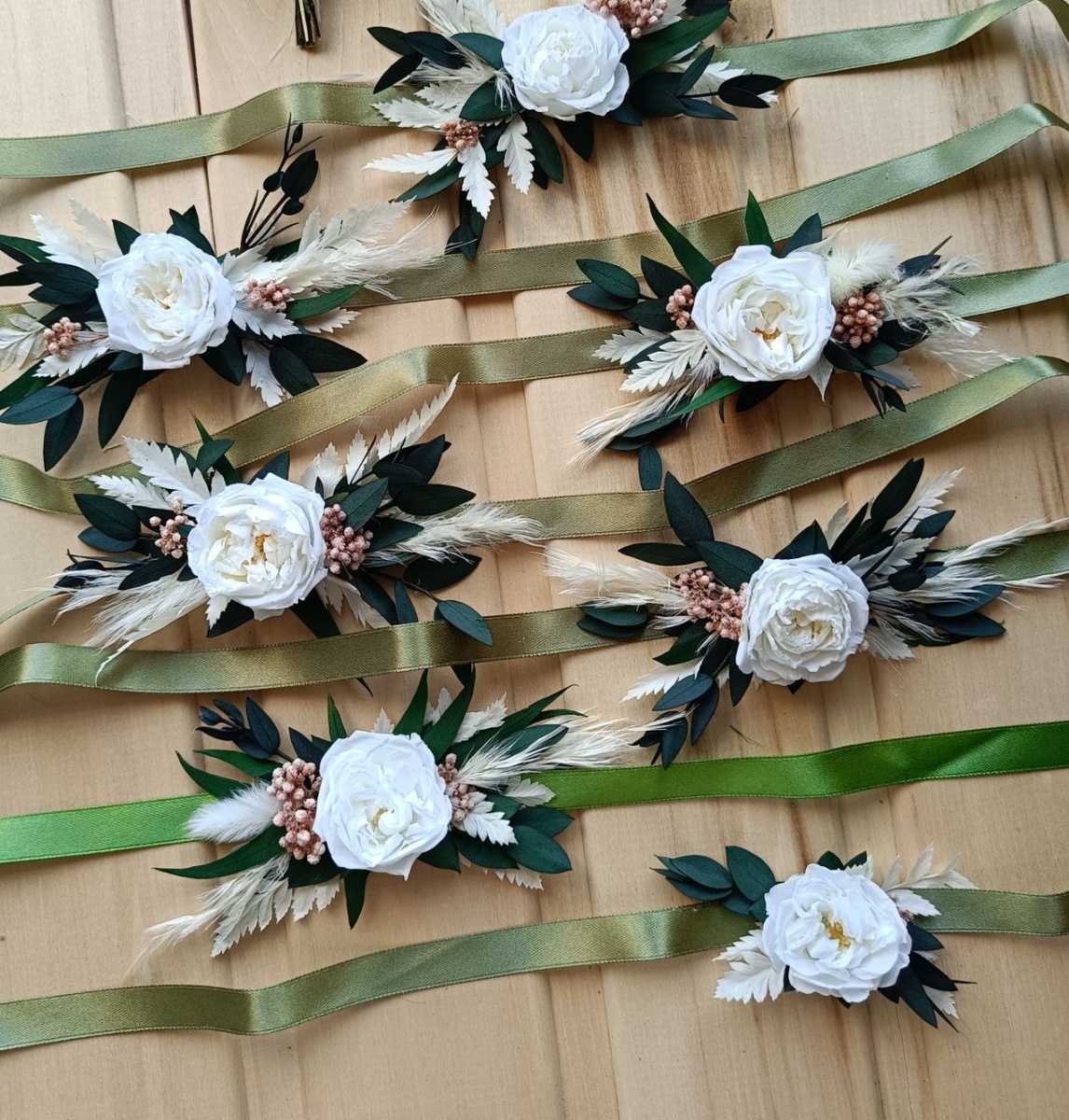 Комплект браслетов для свадьбы с элементами Бохо-стиля