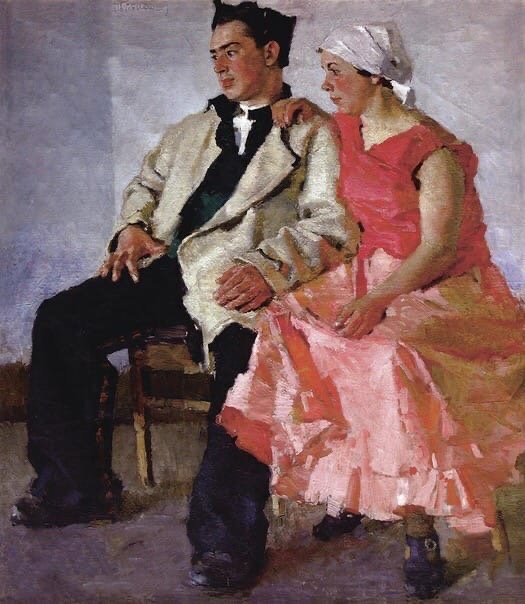 Т.Н.Яблонская. Молодые. 1939—1940. Научно-методический музей Национальной академии изобразительного искусства и архитектуры, Киев.