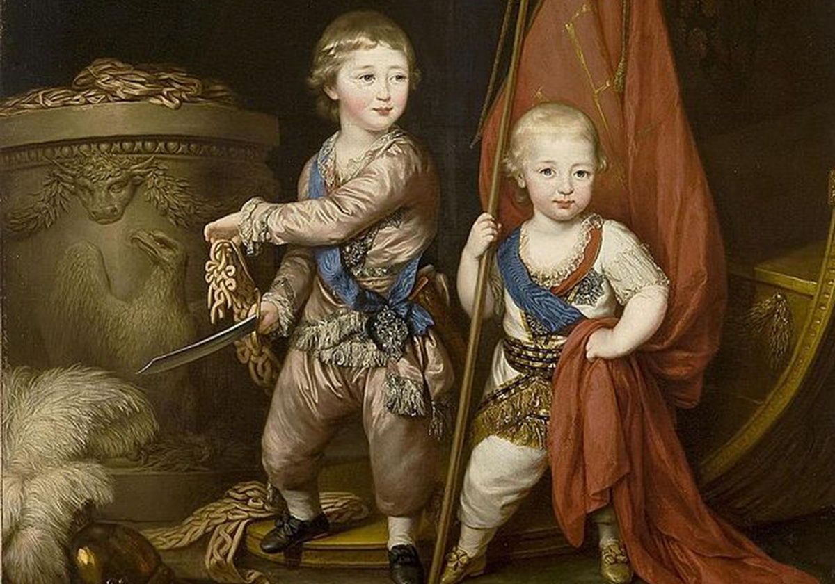 Бромптон, Портрет великих князей Александра Павловича и Константина Павловича. Фрагмент