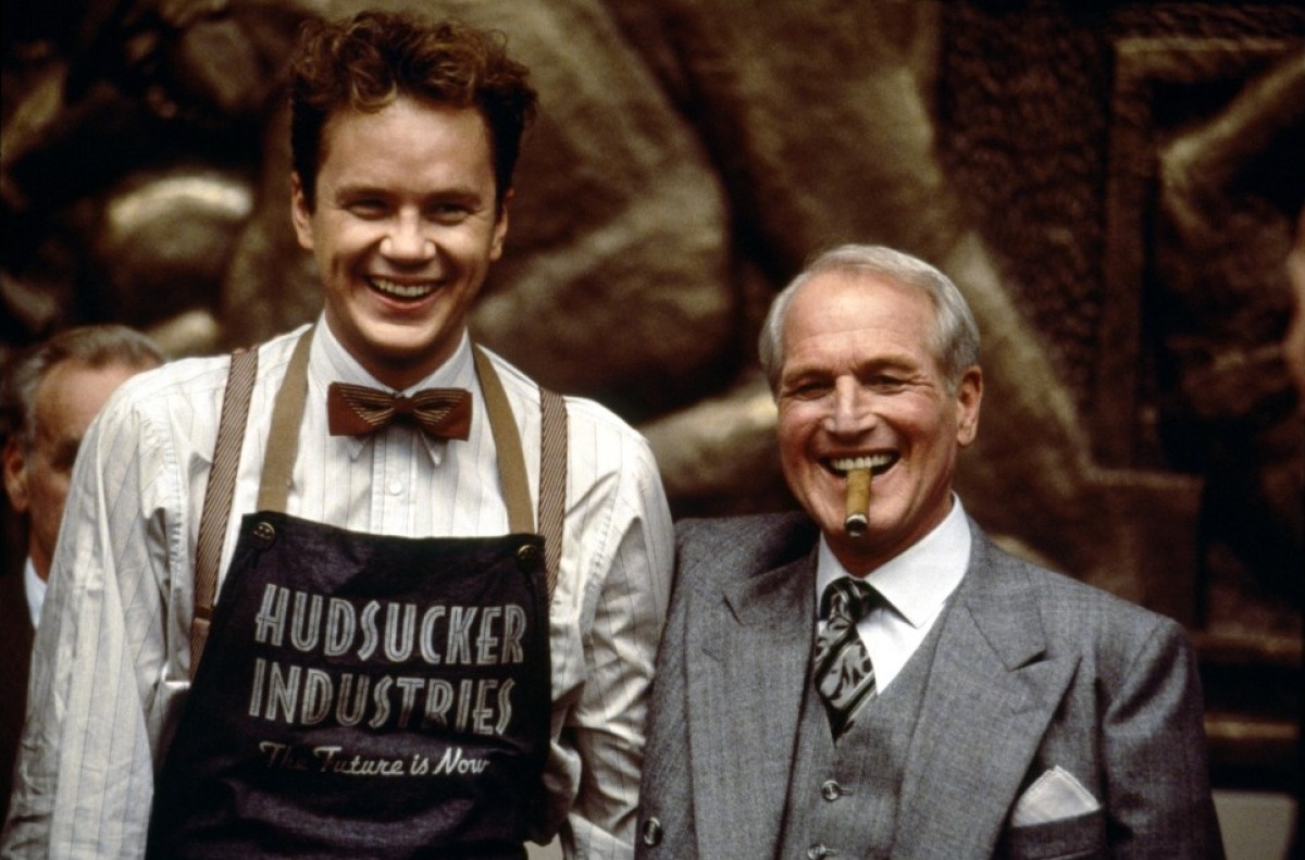   Тим Роббинс, Пол Ньюман, кадр из фильма «Подручный Хадсакера» (1994)