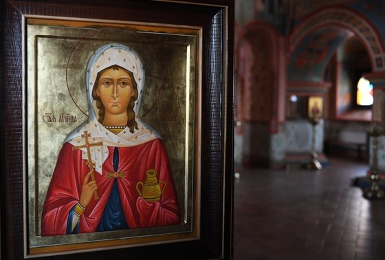    Икона святой мученицы Татианы Римской в храме Казанской иконы Божией Матери