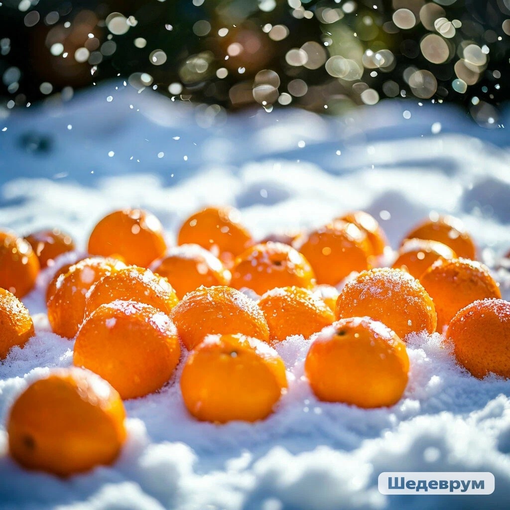 Ирина смотрела на рассыпавшиеся по снегу мандарины .. 