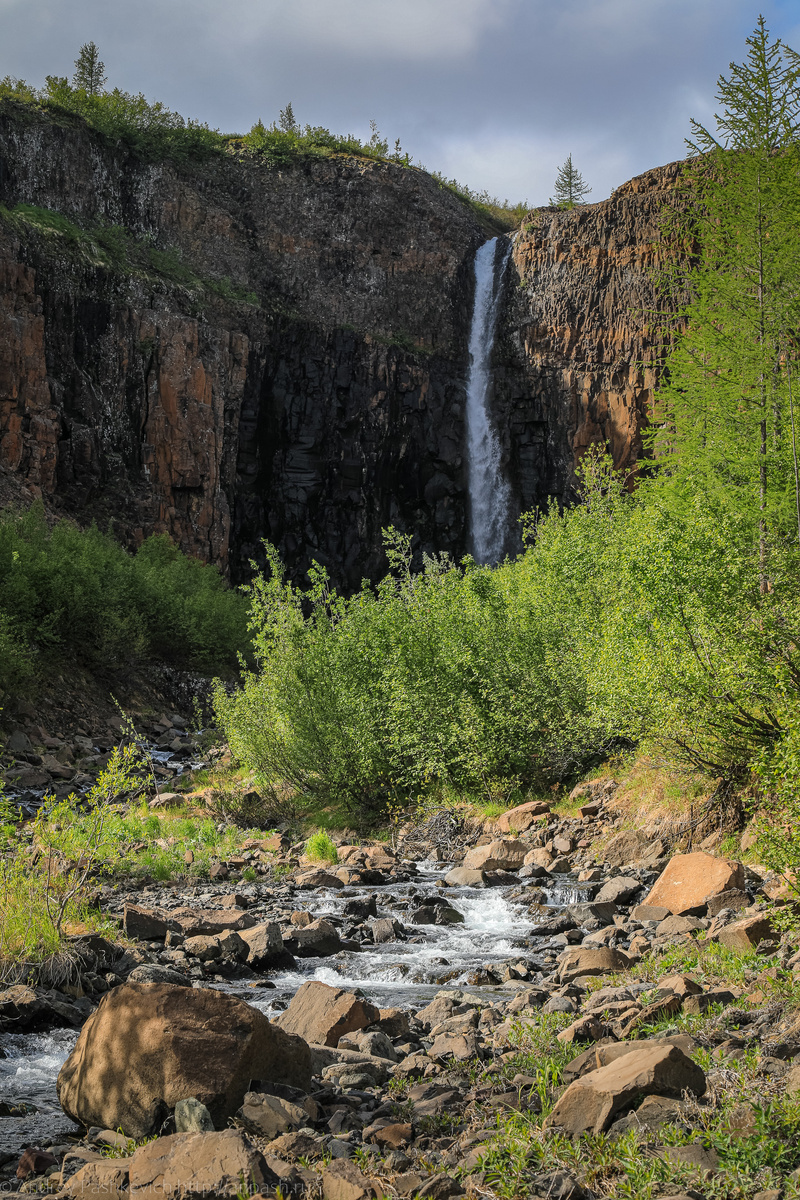 Водопад видно
