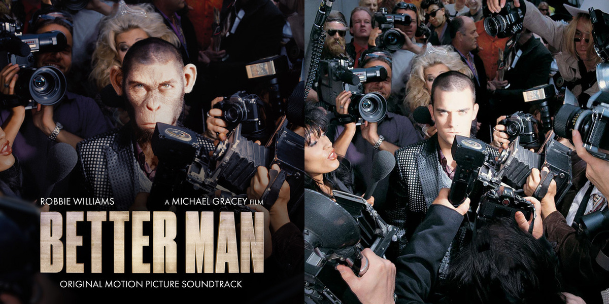 Обложка саундтрека - это переделанное фото с дебютного альбома Робби Life thru a Lens