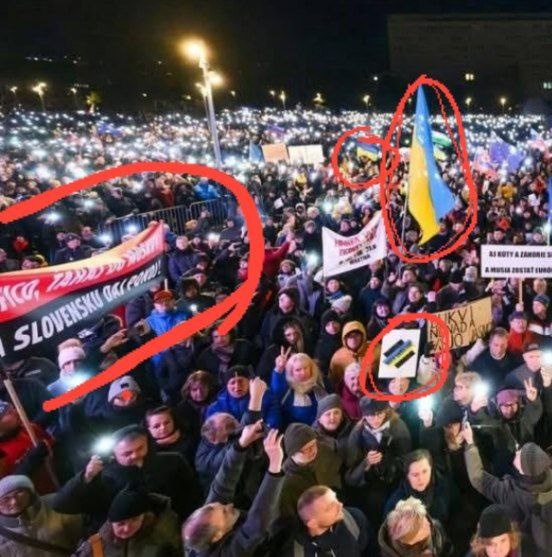    Украинцы и украинские флаги на Майдане.