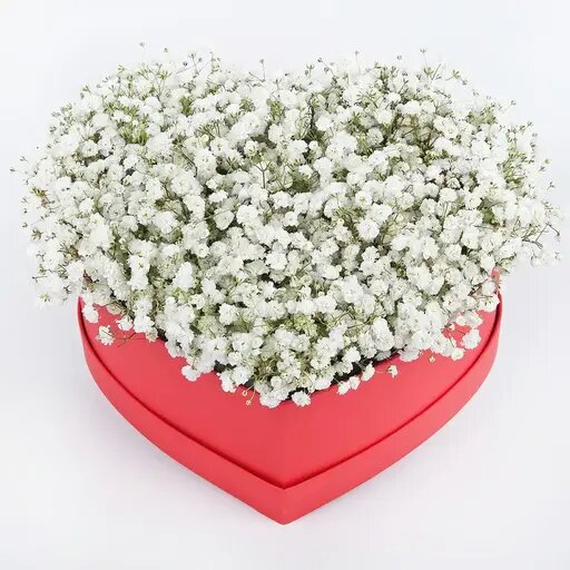   Коробка-сердце с гипсофилой от AzaliaNow Катя Невская