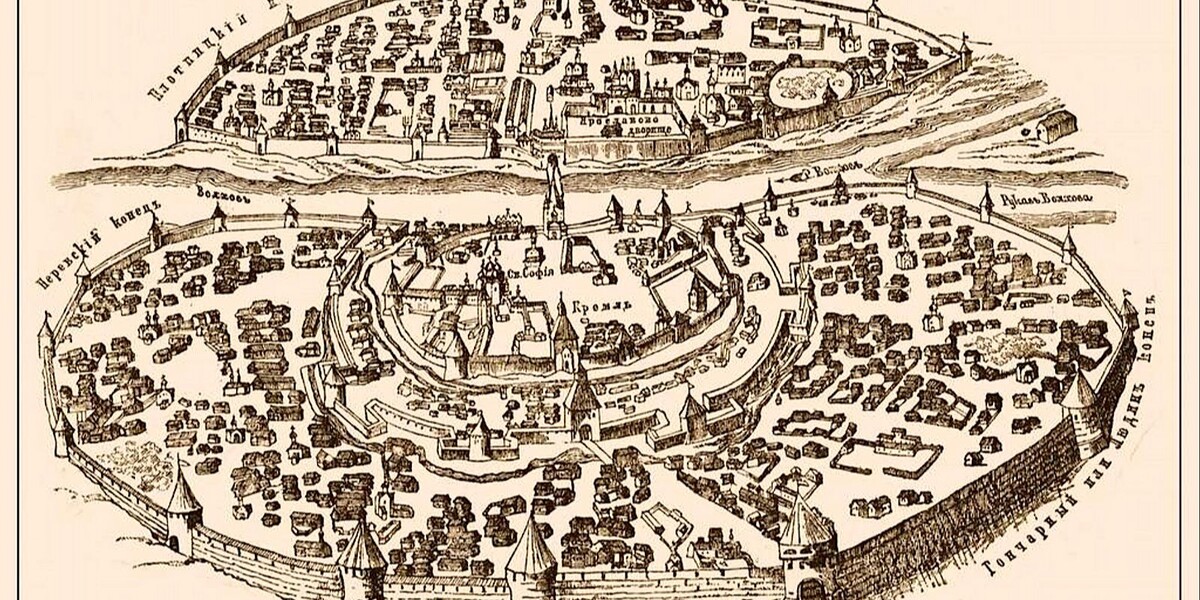 Карта Новгорода. Картинка взята с сайта mos.ru