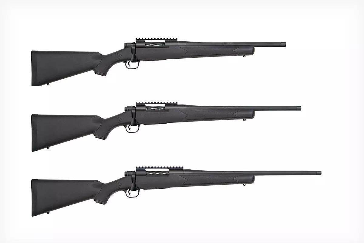 Новые карабины Patriot имеют укороченные стволы, совместимы с глушителями и представлены в девяти калибрах, включая .308 Win (вверху), 350 Legend (в середине) и 7 мм PRC (внизу).