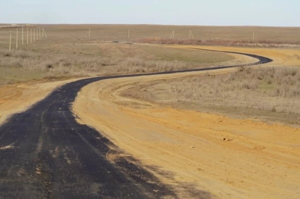    В Астраханской области продолжается строительство магистрали к селу Гусиное