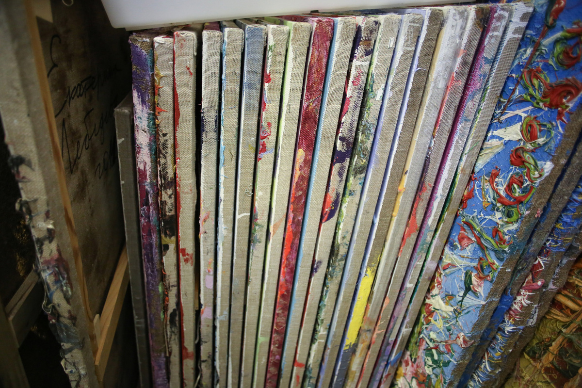 Екатерина Лебедева художник. Картины в мастерской