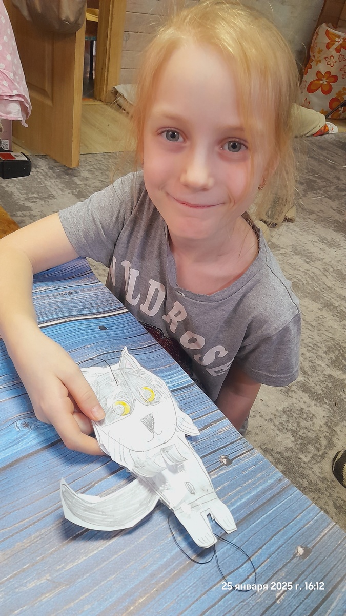 Машушуня и поделка кот Малыш