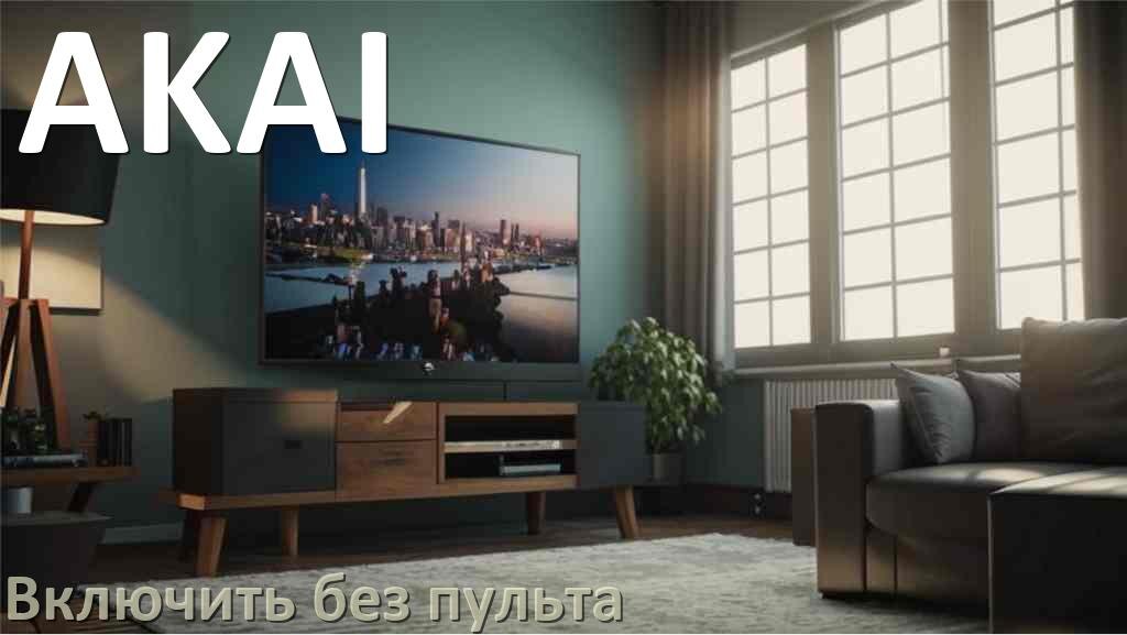 
Как разблокировать и включить телевизор AKAI без пульта и настроить без кнопок со смартфона