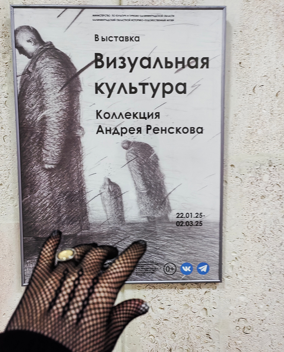 Афиша выставки "Визуальная культура" в Калининградском историко-художественном музее