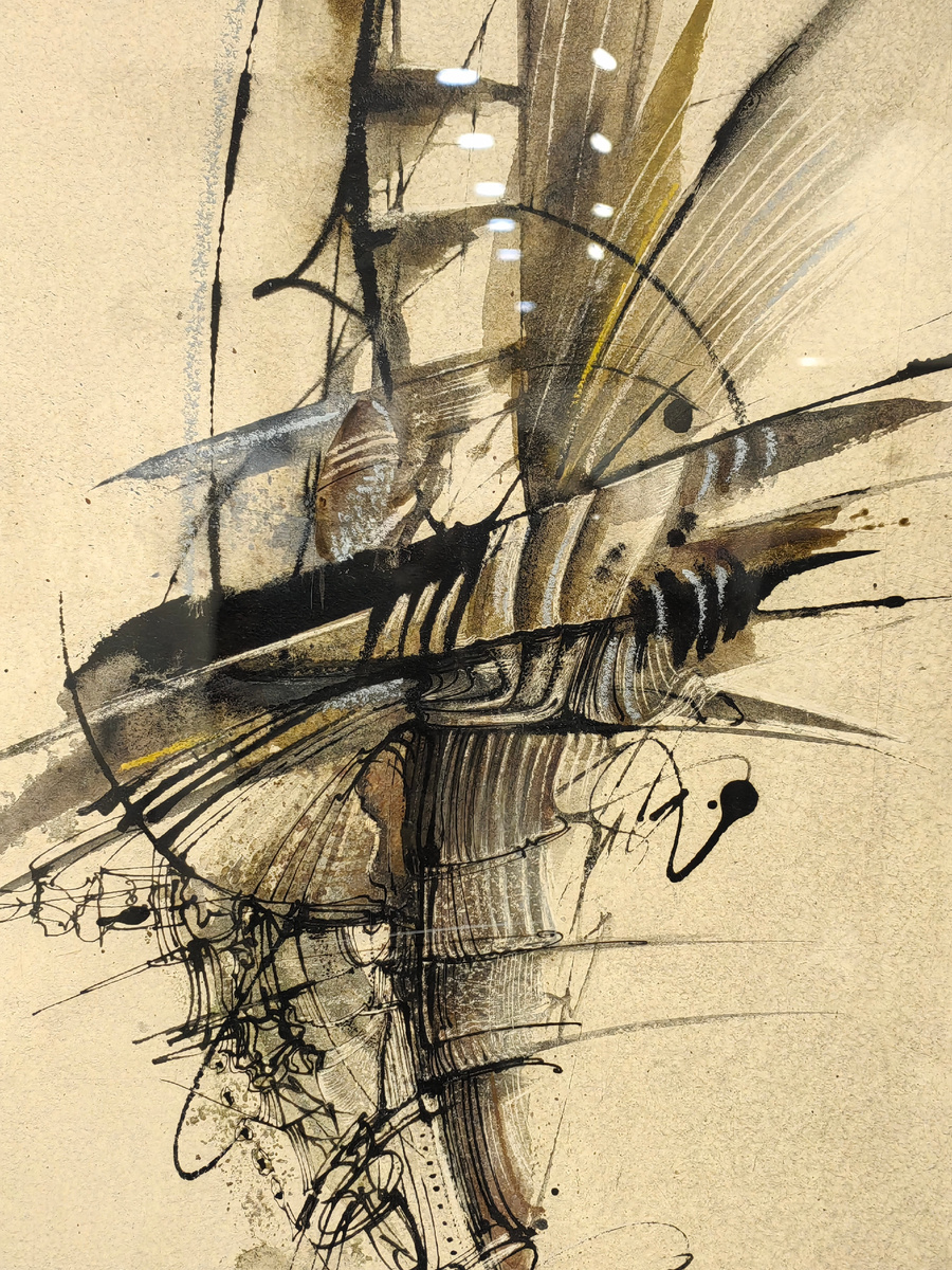 Пётр Торопов, из серии "Корабли", смешанная техника