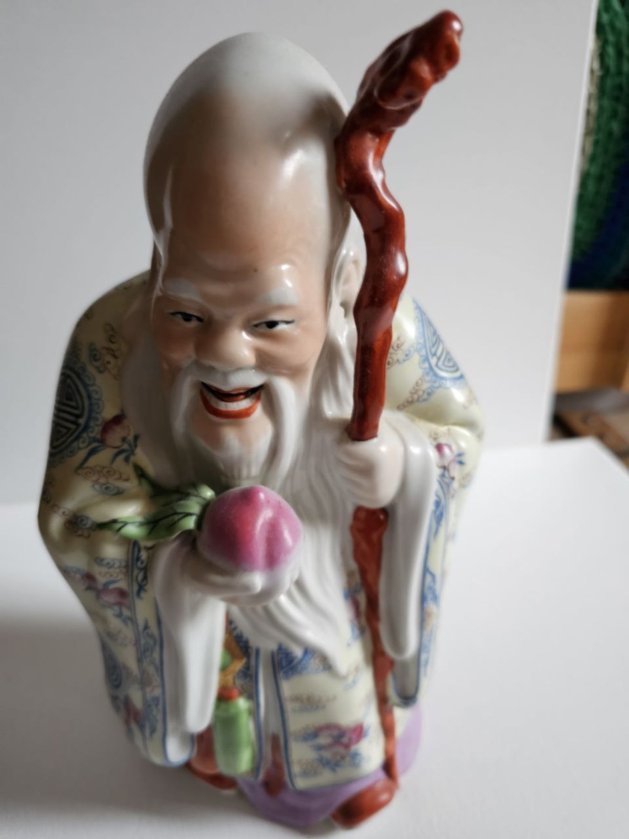 Фарфоровая статуэтка Китай"Бог долголетия", 1975 год