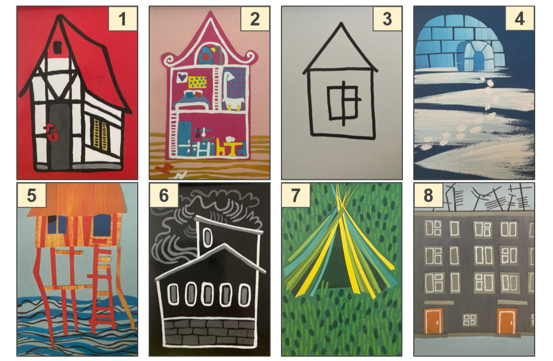 6 случайных карт из колоды «Мой дом». Коллаж мой