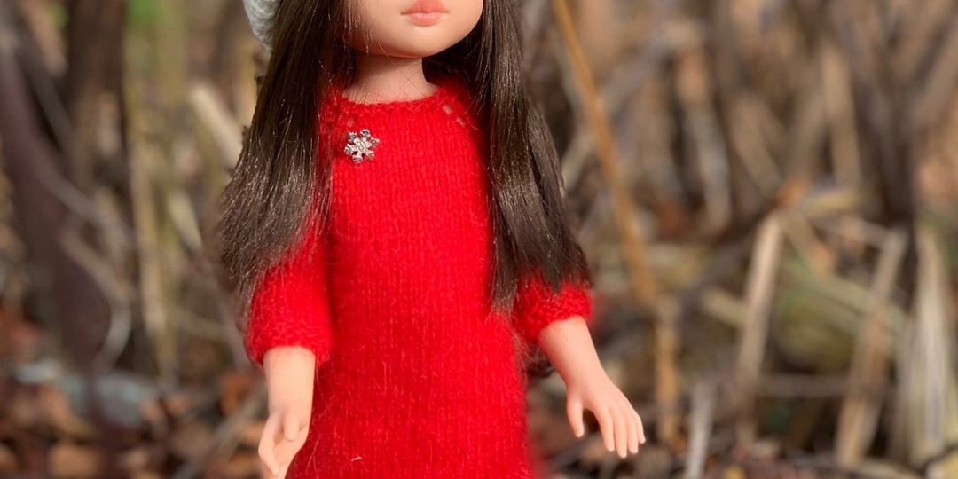 Базовое платье "Зима" для куклы Паола Рейна из коллекции "Времена года"