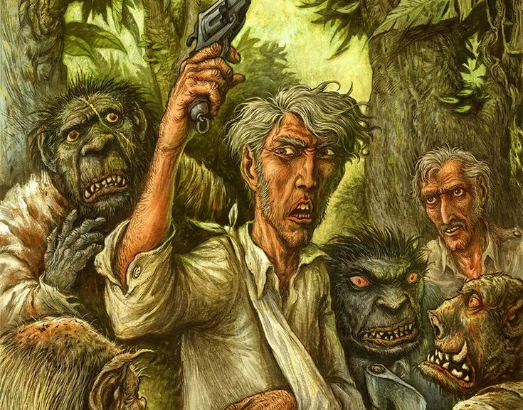 Иллюстрация для романа Герберта Уэллса «Остров доктора Моро» . Источник: Яндекс Картинки