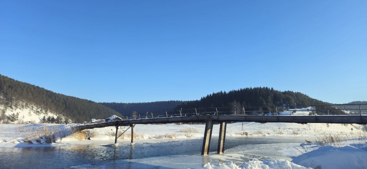 Фото на так себе телефон, но звонки с фотоаппарата-ещё хуже. Мост над Иргиной