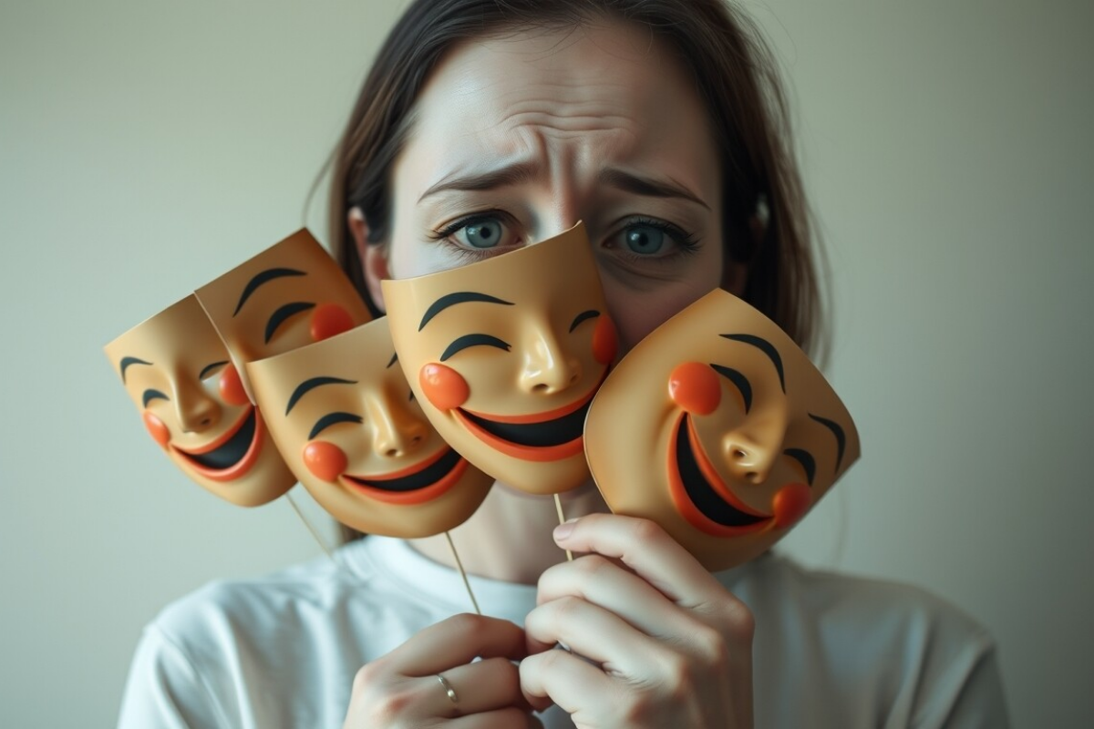 "Маскированная депрессия — это когда ты улыбаешься миру, но внутри борешься с собой. Это тихий крик души, который никто не слышит, потому что он скрыт за маской благополучия."