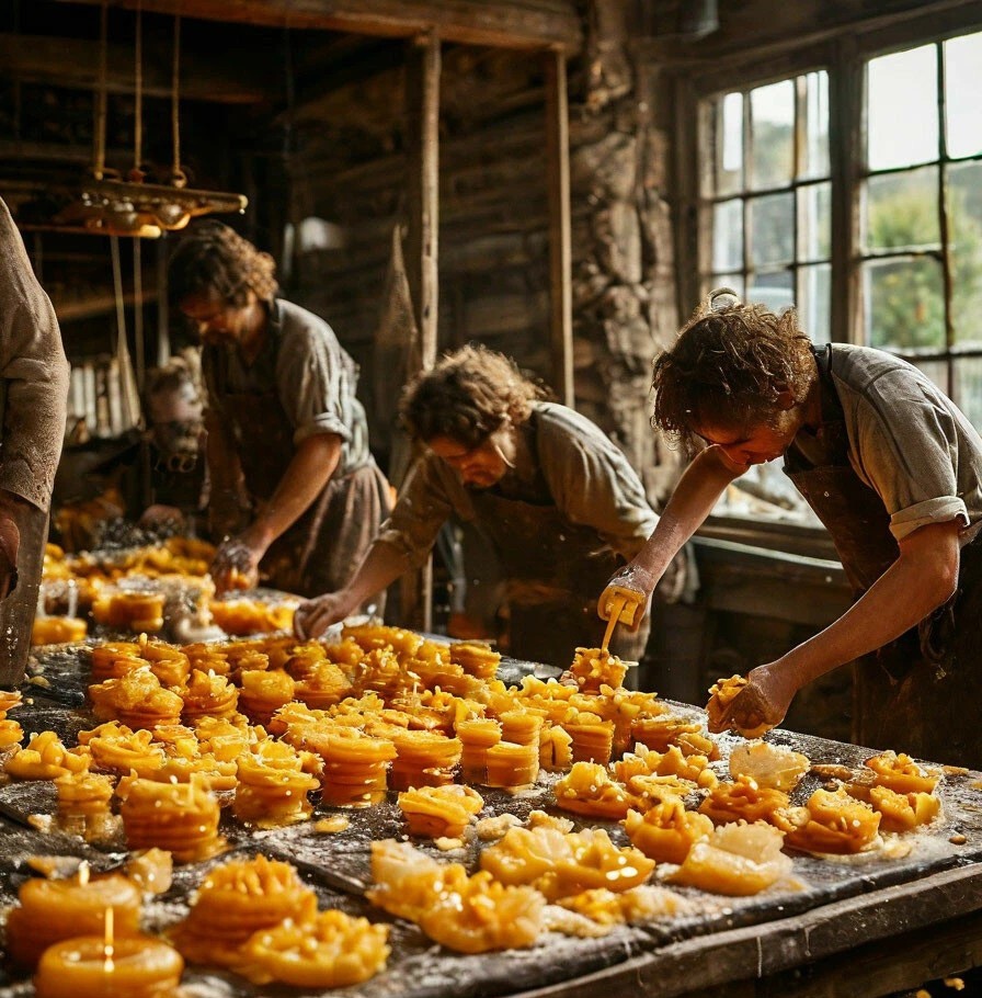 Свечеварение - это искусство создания свечей из натуральных и синтетических материалов. История этого ремесла насчитывает несколько тысячелетий и имеет множество культурных и религиозных традиций. По сведениям письменных источников, прародители современных свечей появились в Египте около 5000 лет назад.

Первые свечи были созданы из животных жиров, таких как жир лам, овец или свиней. Они использовались в религиозных церемониях и для освещения храмов и домов. Со временем свечи стали более доступными и стали использоваться в повседневной жизни.
