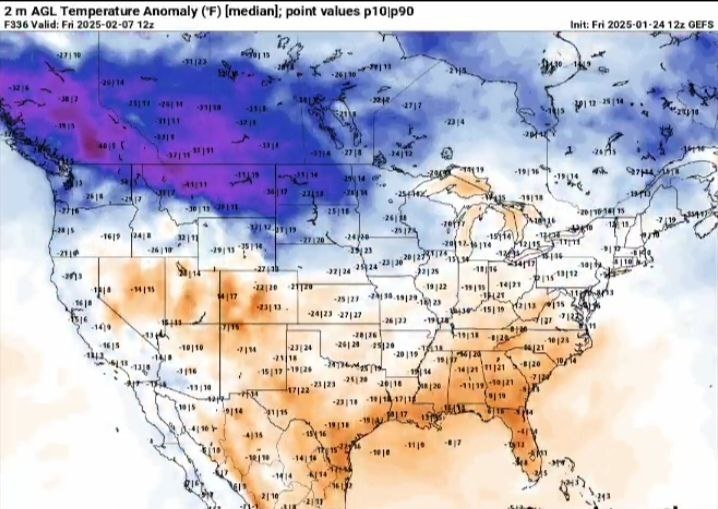 7 февраля. Со стороны Канады надвигается арктический холод
