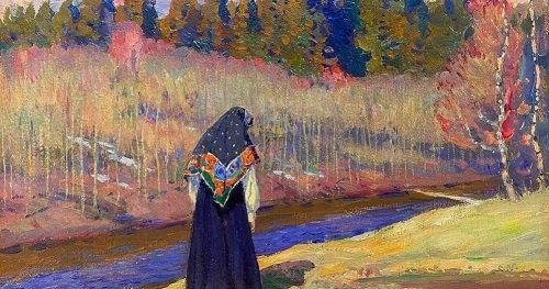 Нестеров. Одинокая. 1919.