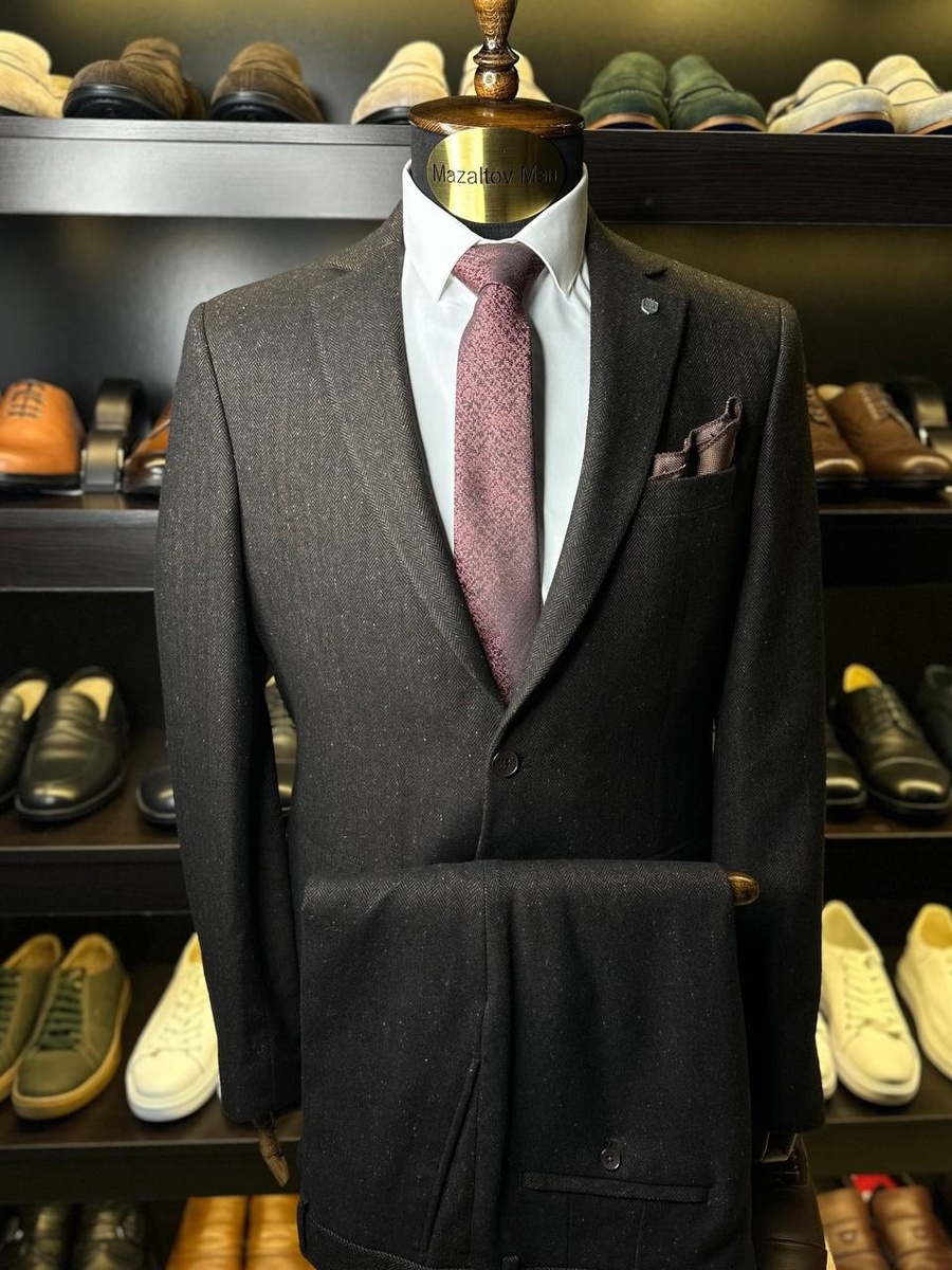 Мужской костюм 2-ка из шерсти Mazaltovman