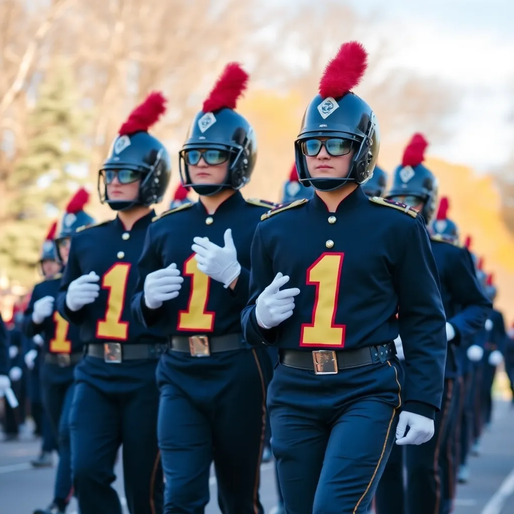 Так искусственный интеллект представляет колонны единиц на площади. А что. похоже.