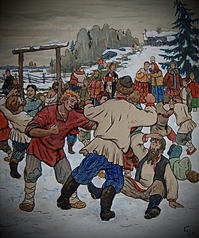 Кулачный бой на Масленицу