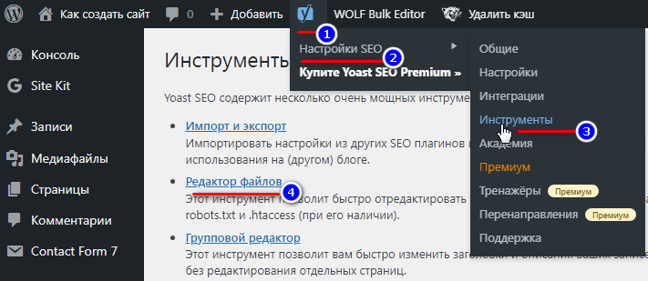 Файл в плагине Seo Yoast
