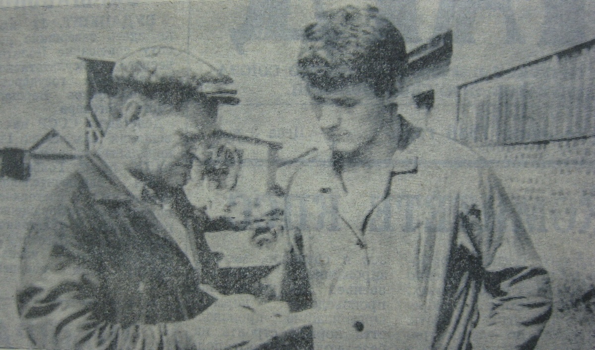 1986 год, Михаил Дмитриевич Самосват и помощник Николай Сторожев