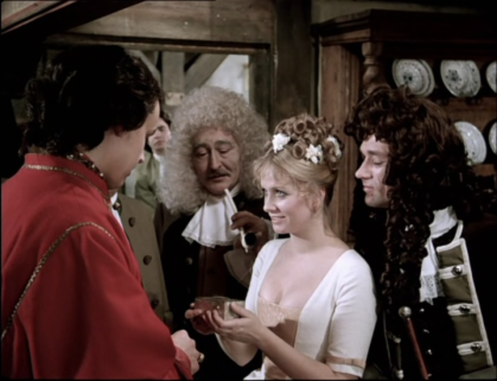 Анна Монс и Петр I. Кадр из фильма Юность Петра (1980)