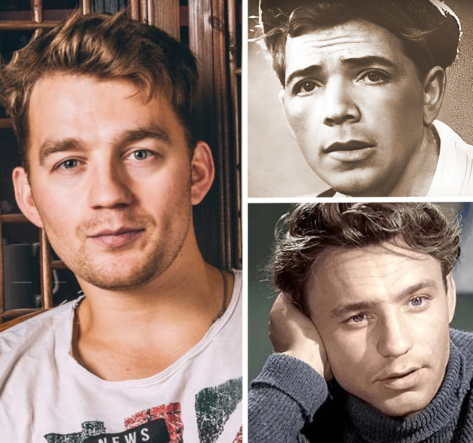 Алексей Демидов. Справа: вверху Петр Алейников, внизу Николай Рыбников