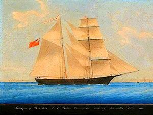 Изображение корабля Мэри Селест, заимствованно на сайте Википедия.