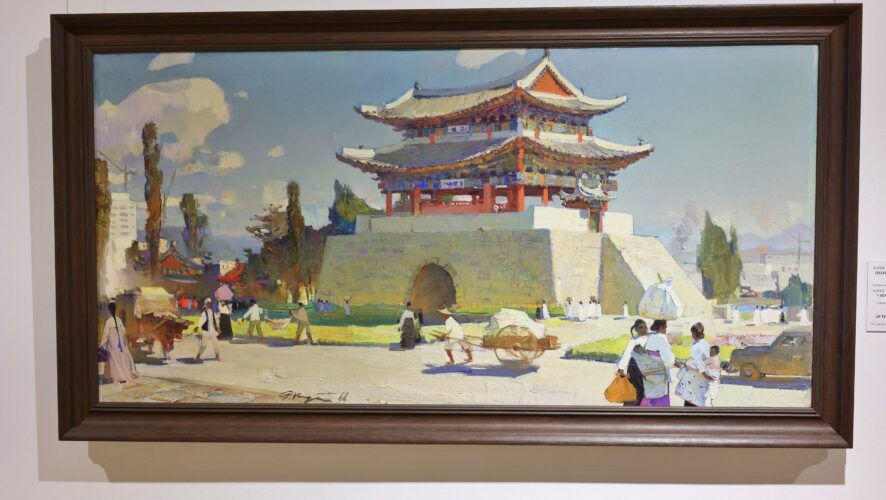    Картина Хариса Якупова «У восточных ворот Пхеньяна» в галерее «Хазинэ»