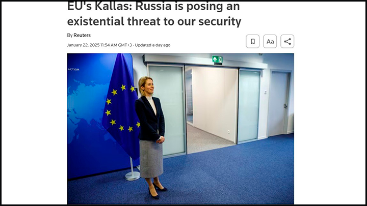    Каллас и подобные ей толкают Европу в обрыв//Скриншот страницы сайта Reuters