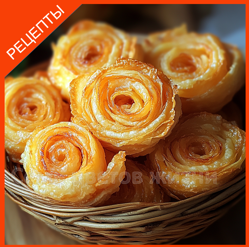 Хворост розочками можно и на праздничный стол.