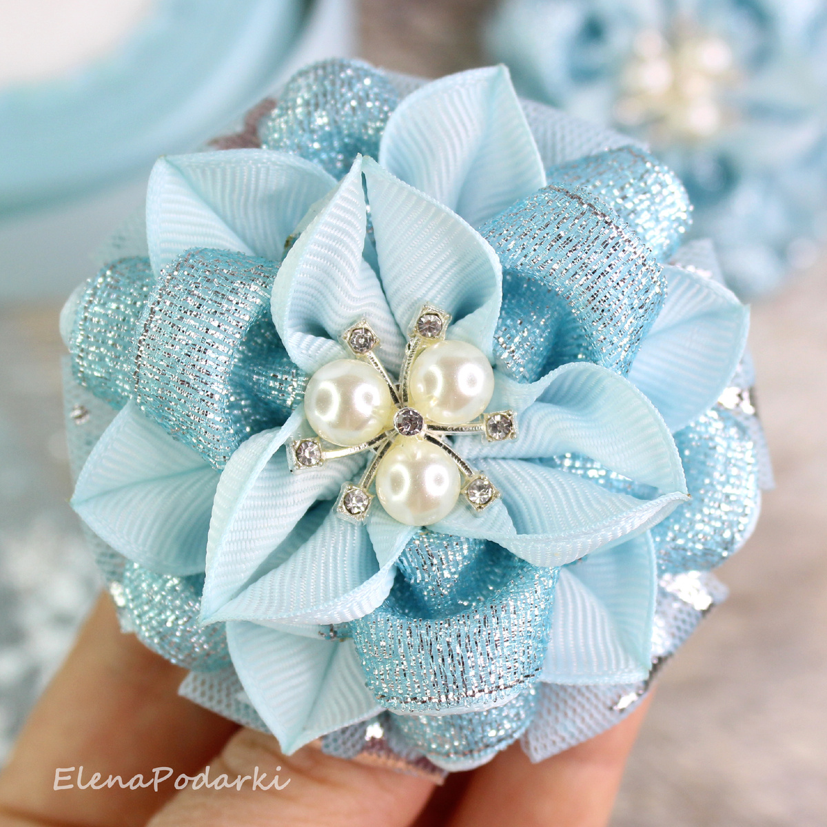 цветок из лент