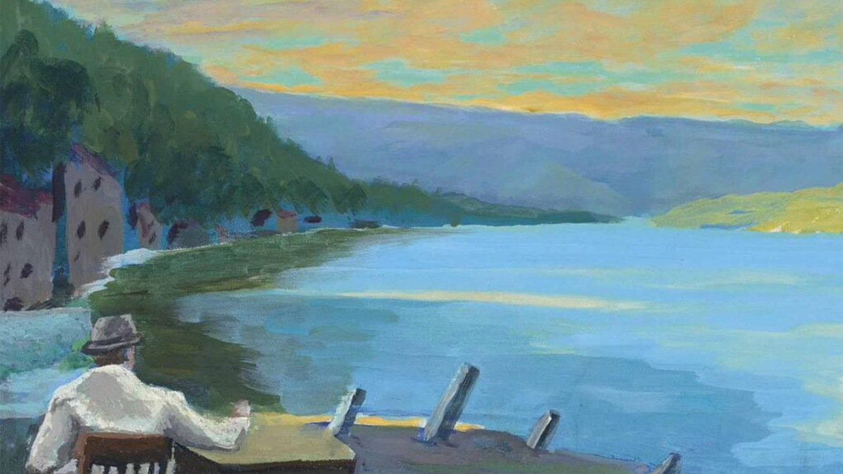 Уинстон Черчилль - Сцена на реке Мёз, 1946 г.