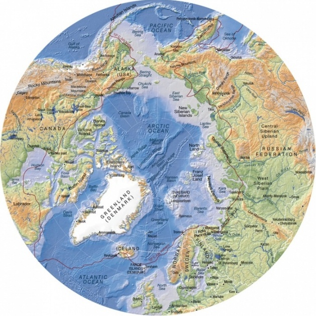    Северный полюс. Карта