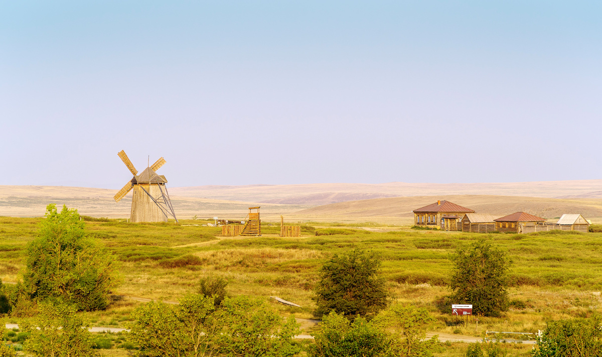 Древнее поселение, или городище, Аркаим датируется рубежом III-II тысячелетий до н.э.