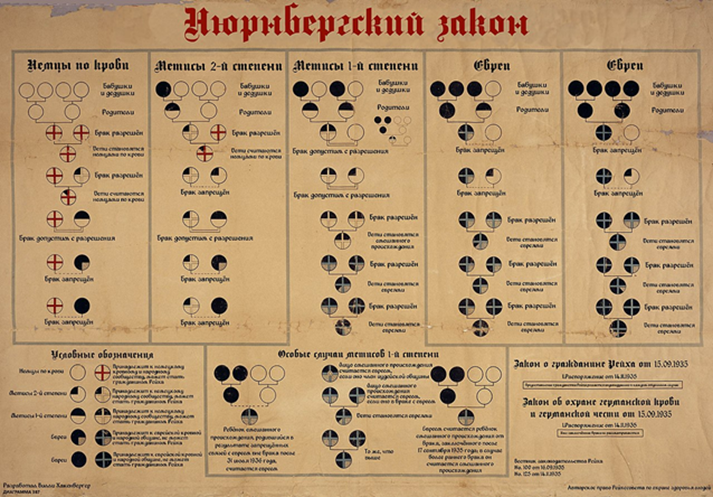 Схема определения еврейской крови по законам генетики (из сети)