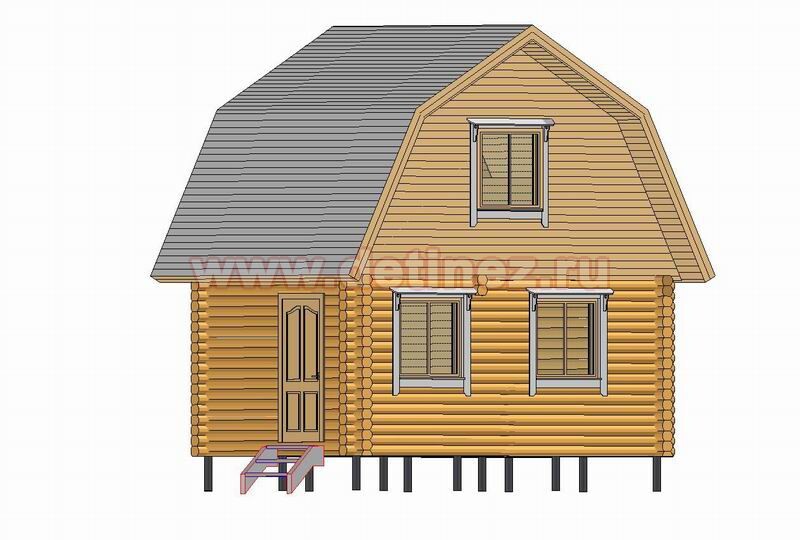 примерный проект домика без веранды, которую предполагалось пристроить позже