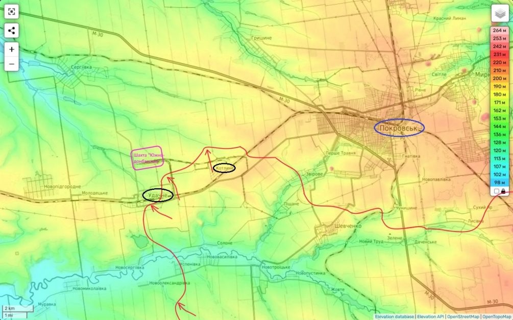   Карта СВО. Продвижие ВС РФ у Покровска, версия наших военкоров. Тг-канал "Мир сегодня с "Юрий Подоляка"".