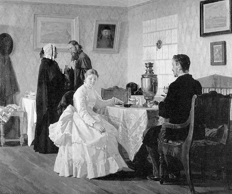 Неврев Н. В. Смотрины. 1888. Картина приведене в иллюстративных целях