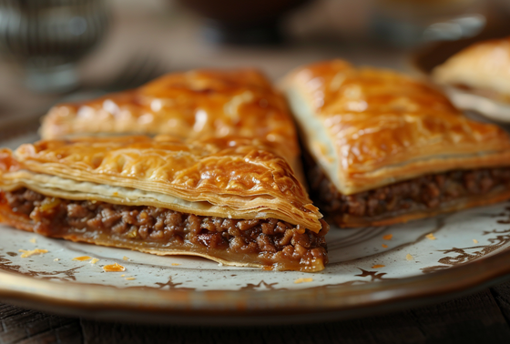    Печем из готового слоеного теста пирожки с фаршем. Рецепт не подведет даже новичков